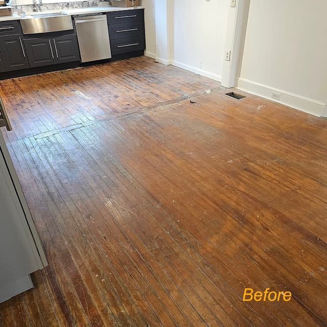 Floor refinishing project near Middletown