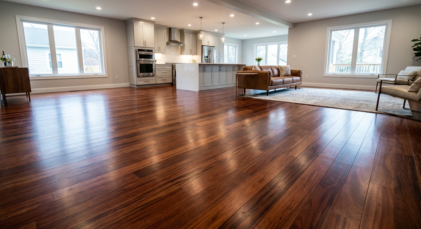 Wood floor refinishing hero background