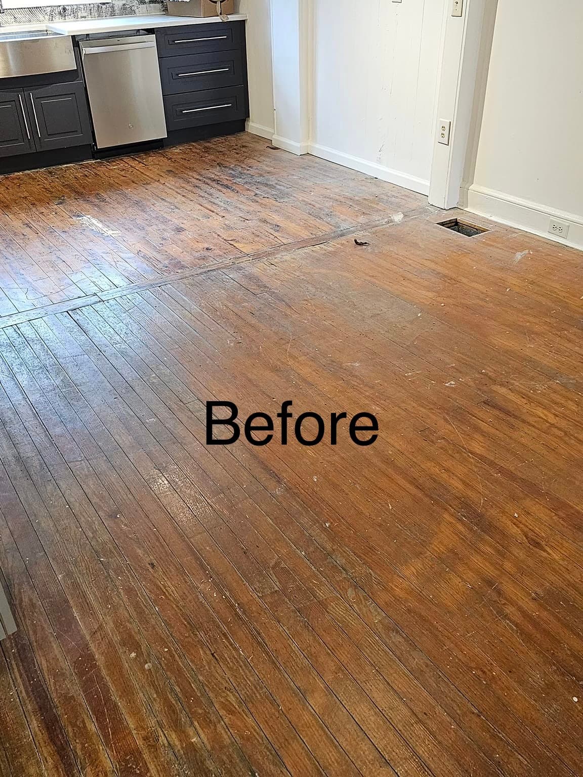 Professional floor refinishing results