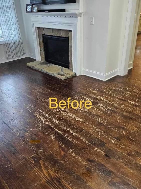 Wood floor refinishing project photo 6